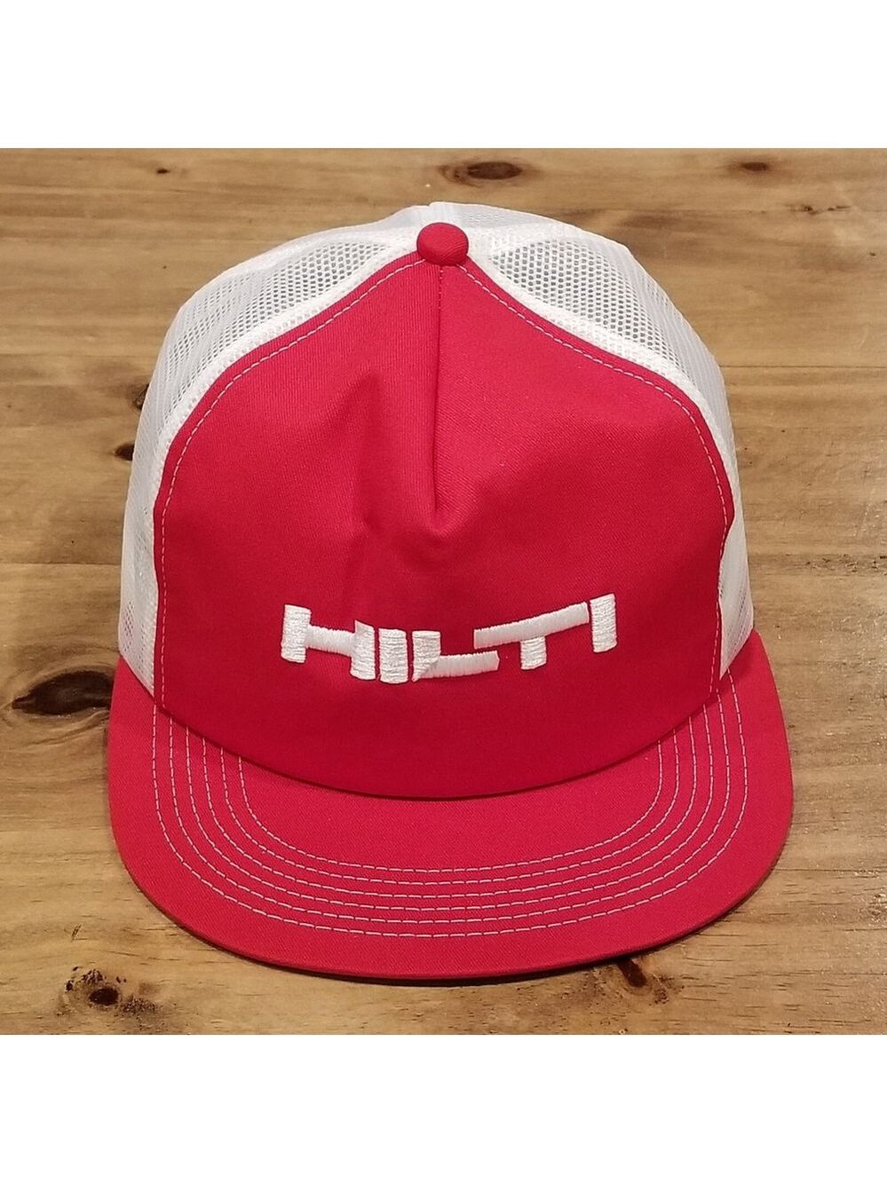 Vintage Hilti Hat Cap Snapback Mesh Trucker 80s Tools Equipment Made USA